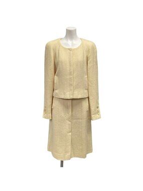 Chanel Skirt Suit Ivory Wool